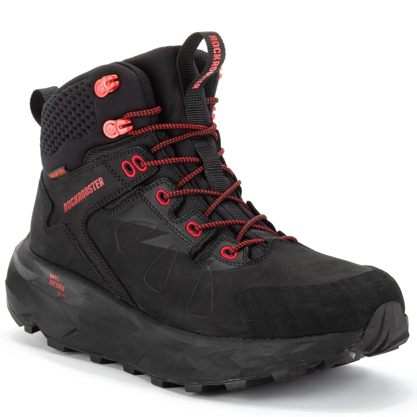ROCKROOSTER Farmington: Botas de montaña impermeables negras con Vibram. ¡Aventuras te esperan!